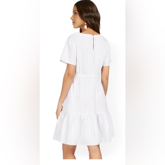New York & Company White Cotton Dress - Picture 2 of 10